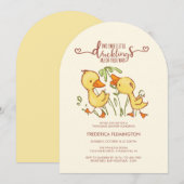 Invitation Baby shower de jumeaux de canot (Devant / Derrière)