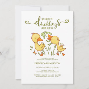 Invitation Baby shower de jumeaux de canot