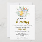 Invitation Baby shower de jumeaux modifiable (Devant)