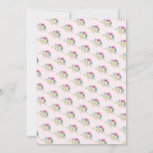 Invitation Baby shower de jumeaux rose neutre pour filles et  (Dos)