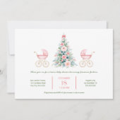 Invitation Baby shower de jumelles d'hiver (Devant)
