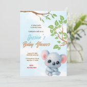 Invitation Baby shower de Koala (Debout devant)