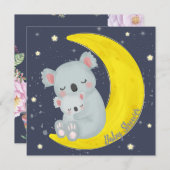 Invitation Baby shower de Koala Bears (Devant / Derrière)