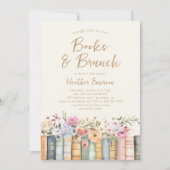 Invitation Baby shower de la bibliothèque (Devant)