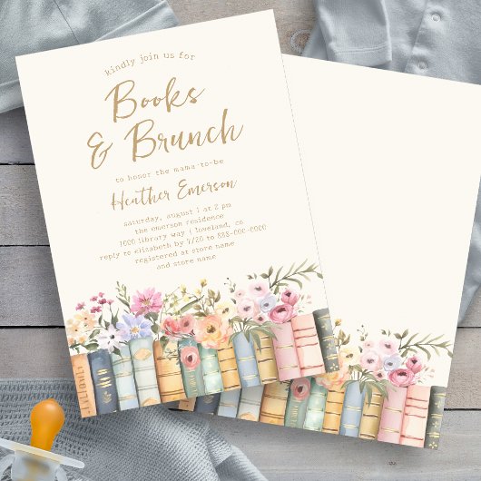 Invitation Baby shower de la bibliothèque