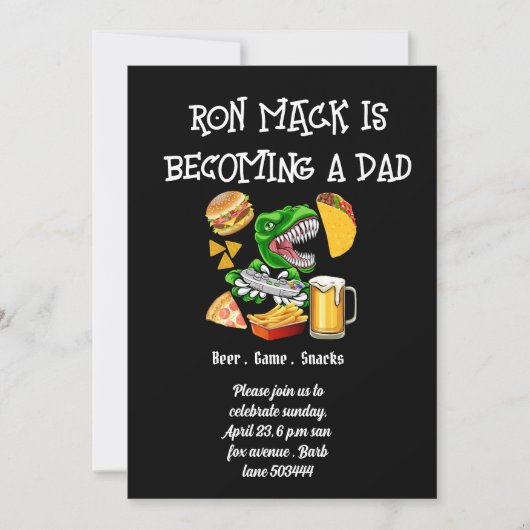 Invitation Baby shower de la bière Dadchelor (Devant)