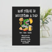 Invitation Baby shower de la bière Dadchelor (Debout devant)