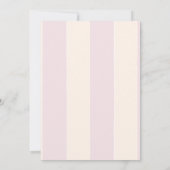 Invitation Baby shower de la boîte de coquette à bande rose (Dos)