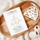 Invitation Baby shower de la boue blanche d'oie