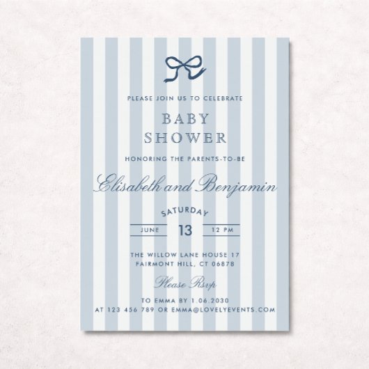 Invitation Baby shower de la Bow et des Grandes Bl