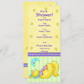 Invitation Baby shower de la carte (Devant / Derrière)