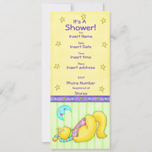 Invitation Baby shower de la carte (Devant)
