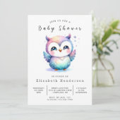Invitation Baby shower de la Chouette des Boho Trees (Debout devant)