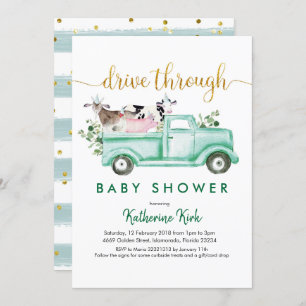 Invitation Baby shower de la conduite de ferme