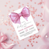 Invitation Baby shower de la corbeille rose