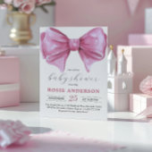 Invitation Baby shower de la corbeille rose