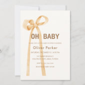 Invitation Baby shower de la courbe simple neutre entre les s (Devant)