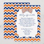 Invitation baby shower de la cravate de l'ornithologie de Bab (Devant / Derrière)