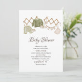 Invitation Baby shower de la crèche Boho neutre pour les femm (Debout devant)