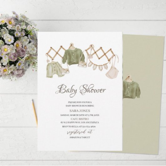 Invitation Baby shower de la crèche Boho neutre pour les femm