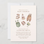 Invitation Baby shower de la crèche Neutral Boho (Devant)