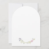 Invitation Baby shower de la crête de Monogram Fleur sauvage  (Dos)