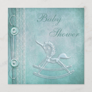 Invitation Baby shower de la dentelle Vintage et du Cheval Ro