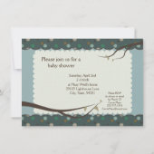 Invitation Baby shower de la famille Owl pour Boy (Dos)