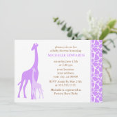 Invitation Baby shower de la famille Violet et et de la petit (Debout devant)