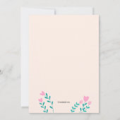 Invitation Baby shower de la femme enceinte (Dos)