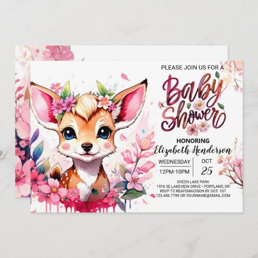 Invitation Baby shower de la fenêtre modifiable (Devant / Derrière)