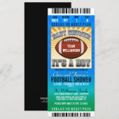 Invitation Baby shower de la fête de football (Devant / Derrière)