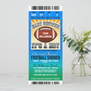 Invitation Baby shower de la fête de football