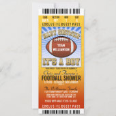 Invitation Baby shower de la fête de football (Devant)