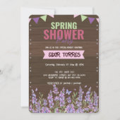 Invitation Baby shower de la fête de la douche de printemps d (Devant)