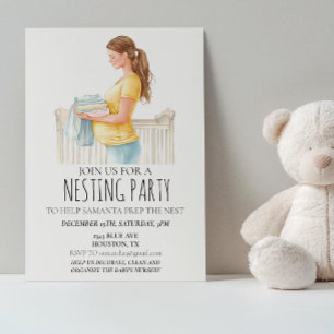 Invitation Baby shower de la fête de nidification Préparer le