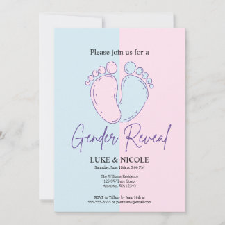Invitation Baby shower de la fête de révélation de