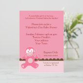 Invitation Baby shower de la fête de Valentines (Debout devant)