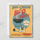 Invitation Baby shower de la fête du barbecue papa-Chelor (Devant)