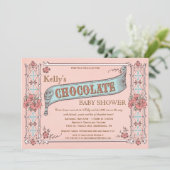 Invitation Baby shower de la fête du chocolat (Debout devant)