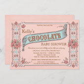 Invitation Baby shower de la fête du chocolat (Devant / Derrière)