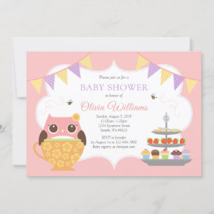 Invitation Baby shower de la fête du thé de la cho