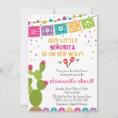 Invitation Baby shower de la Fiesta Boho mexicaine (Devant)