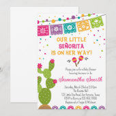 Invitation Baby shower de la Fiesta Boho mexicaine (Devant / Derrière)
