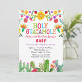 Invitation Baby shower de la Fiesta du Saint-Guacamole avec c (Debout devant)