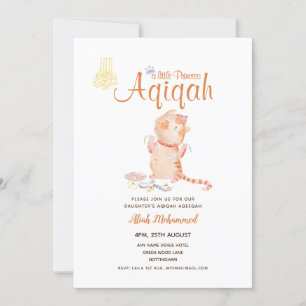 Invitation Baby shower de la fille AQIQAH Anniversaire Prince