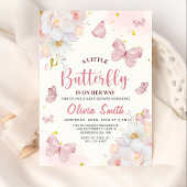 Invitation Baby shower de la fille Boho papillon f