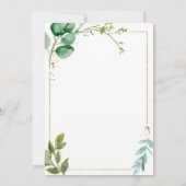 Invitation Baby shower de la fille cerf (Dos)