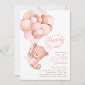 Invitation Baby shower de la fille d'attente préco (Devant)