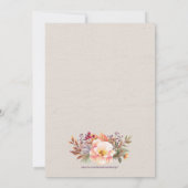 Invitation Baby shower de la fille d'automne de Bu (Dos)